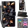 PHINIENLAND Cover per iPhone 11 PU Pelle Custodia Flip Fiori