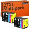 Supply Guy 10 cartucce compatibile con Epson 27XL Multipack per Workforce WF3600 WF3620 WF3620 WF3640 WF7110 WF7210 WF7600 WF7610 WF7615 WF7620 WF7700 WF7710 WF7715 WF7720