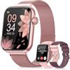 DEKELIFE Smartwatch Donna con Chiamate Bluetooth, 1,85'' HD Orologio con Fisiologia Feminile/SpO2/Sonno/Cardiofrequenzimetro, 100+ Sportive Fitness, Impermeabile IP68 Contapassi per Android iOS Rosa