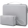HYZUO 13,3-14 Pollici Custodia Rigida PC Portatile Borsa per MacBook Pro 14 M4/M3/M2/M1, MacBook Pro/Air 13, Dell Pro 13/14 Premium, 13,8-13,5 Surface Laptop, HP Spectre X360 13/14, Grigio Roccia