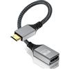 AXFEE Adattatore Mini Maschio a HDMI Femmina, 4K@60Hz Convertitore di Mini HDMI Compatibile per Fotocamera DSLR,Videocamera,Scheda video grafica,Laptop,Proiettore Pico,Raspberry Pi Zero