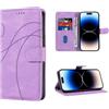 SEAHAI Cover per Motorola Moto G54 5G, Custodia Pelle Flip Portafoglio con Kickstand/Slot per Schede/Protezione RFID, Premium PU/TPU Antiurto Magnetica Libro Case - Porpora