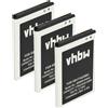 vhbw 3x batteria compatibile con Samsung Galaxy Style M340S, S2 Plus GT-i9105 smartphone cellulare (1750mAh, 3,7V, Li-Ion)