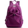 DORRISO Zaino Donna Nylon Elegante Impermeabile Leggero Zainetto Daypack con Foro per Auricolari Zaino per Scuola Viaggiare Vacanza Quotidiano Sport Borsa da Donna Casual Borsa da College Viola