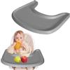 Yinnhom Vassoio compatibile con sedia Stokke Tripp Trapp,vassoio per seggiolone, accessori per seggiolone per bambini 6-36 mesi, fissaggio a clic rapido al seggiolone, antiscivolo, lavabile (Grigio)