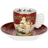 THUN - Tazzina Caffè Espresso Special Edition in Porcellana, Linea Desideri di Natale, Ø 6.5 cm, Capacità 110 ml