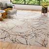 TAPISO Golden Tappeto Moderno Soggiorno Motivo Astratto Floreale Albero Filo d'Oro Linee Tonalità Beige Marrone Salotto Camera Sala Cameretta Ragazzi Ufficio Oeko-Tex 160 x 230 cm