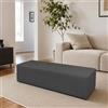 Talamo Italia - Pouf Abra, Poltrona multiuso, Poltroncina sacco, Pouf poggiapiedi, Made in Italy, 180x40 h42 cm, Grigio