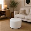 Talamo Italia Pouf Abanera, Poltrona Multiuso, Poltroncina Sacco, Pouf poggiapiedi, Made in Italy, 79x79 h42 cm, Bianco