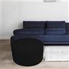 Talamo Italia Pouf Abanera, Poltrona Multiuso, Poltroncina Sacco, Pouf poggiapiedi, Made in Italy, 79x79 h42 cm, Nero