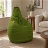 Talamo Italia Pouf Abdog, Poltrona Multiuso, Poltroncina Sacco, Pouf poggiapiedi, Made in Italy, 90x90 h120 cm, Verde