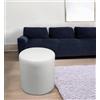 Talamo Italia Pouf Abate, Poltrona Multiuso, Poltroncina Sacco, Pouf poggiapiedi, Made in Italy, 40x40 h42 cm, Bianco