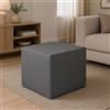 Talamo Italia Pouf Acerbo, Poltrona Multiuso, Poltroncina Sacco, Pouf poggiapiedi, Made in Italy, 40x40 h42 cm, Grigio Scuro