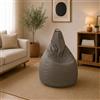 Talamo Italia Pouf Abdog, Poltrona Multiuso, Poltroncina Sacco, Pouf poggiapiedi, Made in Italy, 90x90 h120 cm, Beige