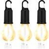 GAOUTO 3 pezzi lampada da campeggio ricaricabile LED portatile luce da campeggio luce luminosità regolabile 3 modalità di luce lampada da tenda lampada da campeggio impermeabile luci per campeggio