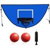 LeJump Trampolino da basket con mini pallacanestro, accessorio per bambini, adulti, interni ed esterni