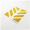 BLACK DOVES GRAPHICS 2pcs RIFRANGENTI ADESIVI compatibile con GIVI Monokey Trekker Outback Bauletto Alluminio TOP CASE 37 42 48 L (Giallo)