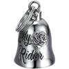 BOBIJOO JEWELRY - Clochette moto LADY RIDER Porte-bonheur MOCY BELL Acier inoxydable Argent