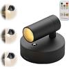 Asfrode Faretto a LED con telecomando, lampada da parete USB ricaricabile, 3 temperature di colore, dimmerabile, lampada da parete, senza fili, con funzione temporizzazione, faretto per piante artistiche