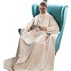 Catalonia Classy Coperta indossabile con Maniche Regalo per Adulti Donne Uomini, Extra Caldo Pile Leggero Accogliente Coperta Corpo, TV Avvolgere Coperta di Lancio con Tasca