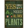 GLOBLELAND Pianta Vintage Divertente Testo Targa In Metallo per Garage Man Segni Personalizzati Garden Cave Signs Targa Artistica Poster Decorazione Da Parete per Cucina Domestica Bar 12x8 Pollici