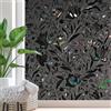 Zindoo Pellicola Vetri Finestre Privacy Nera Tulipano, Non Adesivo per Vetro Decorative Anti-UV Frosted Pellicola per Finestre, per Ufficio Bagno Camera da Letto Sala di Riunione 90 x 200cm