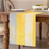 Velvhom Runner Natalizio da Tavolo 33x183 cm Runner Tavola Primavera Estate Giallo Dipinto Astratto Tappetino in lino Decorazione da Tavola Matrimonio Cucina Indoor Outdoor Festa Soggiorno Decor