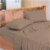 NARCISO - Lenzuola Una Piazza e Mezza 100% Cotone Made in Italy, Completo Letto Composto da 1 Lenzuolo Sotto con Angoli 130x200, 1 Lenzuolo Sopra 190x290, 1 Federa Cuscino 50x80cm (Tortora)