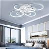 Arcadia Lampadario Led Soffitto a Sospensione Moderno con Luce Calda e Fredda Dimmerabile, Telecomando e App per Cellulare - Lampadario Camera da Letto, Soggiorno, Cucina e Cameretta - 9000 LM 100 Cm