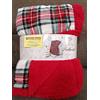 Pago Poco Plaid o Coperta In Morbidissima Microfibra Disegno SCOZZESE Con Retro Agnellato In Tutte le Misure Colori:Rosso+Grigio+Bianco Novità 2020!!!!! (Rosso e Bianco, 125x155)