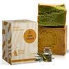 GREEN FADEL Sapone di Aleppo Originale, 20% Olio di Alloro, 80% Olio d'Oliva, 1 x ca. 200g (Elegant) Sapone all'Olio d'Oliva, Naturale, Fatto a Mano, Vegano
