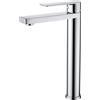 Decaura Rubinetto Bagno Lavabo Alto cromato con bocca alta 250mm, Miscelatore Monocomando per Lavabo Fredda e Calda Regolabile in acciaio inox