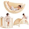 Teedum Arco da Arrampicata Montessori per Bambini - Giocattolo Educativo per capacità Motorie - Dondolo, Scivolo, Tavolo da Gioco - Ideale per Interni ed Esterni