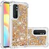 LLSHN Cover per Xiaomi Mi Note 10 Lite, Glitter Bling Clear Liquido Custodia TPU Silicone Morbido Brillantini Quicksand Antiurto Protettivo Case Cover per Xiaomi Mi Note 10 Lite, L10