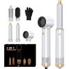 UKLISS Air Styler 5 in 1, 1000 W, spazzola per asciugacapelli, 30 mm, arricciacapelli removibile, per asciugare arricciatura, 3 velocità del vento e temperatura (con guanto)