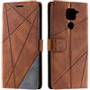 SONWO Cover per Xiaomi Redmi Note 9, Flip Caso in PU Pelle Case Cover Portafoglio Custodia per Xiaomi Redmi Note 9, [Kickstand] [Slot per Schede], Marrone