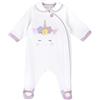 Chicco Tutina in ciniglia neonata 1 mese - 50 cm color panna e lilla - tema unicorno