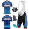 XRLQZH Completo Ciclismo Uomo Estivo Tuta da Ciclista Manica Corta Abbigliamento MTB Bici,Jerseys Asciugatura Rapida Traspirante per Corsa Strada+Pantaloncini Imbottiti con Gel 9D (TYP-1,XL)