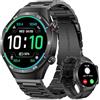 MEGALITH Smartwatch Uomo Orologio Chiamate: 1.52" Bluetooth Impermeabile IP67 Sport Fitness Tracker Contapassi Smart Watch Nero