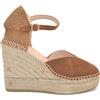 MACARENA ALBA6 ESPADRILLES SANDALO CON TACCO SERRAJE OCRE