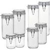Flaschenland 10FL30000092FL12 Fido Terrina - Set di barattoli in vetro trasparente