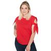 Trendyol Woman Regular Standard Crew Neck Woven Plus Size T-Shirt Camicia, Red, XL Donna