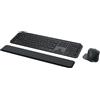 Logitech MX Keys S Combo: MX Master 3S, MX Keys S & MX Palm Rest - Grafite, Layout Tedesco QWERTZ