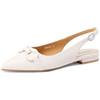 QUEEN HELENA Ballerine Slingback con Cinturino Donna ZM9666 (Beige, Sistema Taglie Calzature EU, Adulto, Donna, Numero, Media, 38)