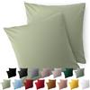 Blumtal Federe Cuscini Divano 50x50 cm - Set di Copricuscini per Divani in Microfibra a 2 Pezzi con Chiusura a Zip, certificati Oeko-Tex, extra morbidi e lavabili - Verde Oliva