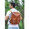Vintage Borsa zaino vera pelle nuovo zaino viaggio uomo vintage tracolla laptop