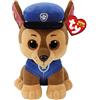 Paw Patrol Selezione figure di peluche con occhi glitterati | 24 cm, Cifra: Chase