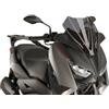 Puig 9474F Carenabris per Maxiscooter sportivo e aerodinamico in PMMA da 4 mm con design V-Tech che migliora la stabilità e riduce le turbolenze, Fumé Scuro