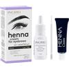 Ingrid cosmetics Kit di Colorazione Semipermanente per Sopracciglia, Tinta per Sopracciglia Risultato Naturale, Crema Henna Formula Vegan Dura Fino a 4 Settimane (NERO)