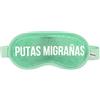 FISURA - Maschera per emicrania P*tas Migrañas. Maschera verde in gel freddo. Maschera in gel per occhi gonfi e occhiaie. Maschera per occhi freddi con messaggio. 18,5 cm x 9 cm